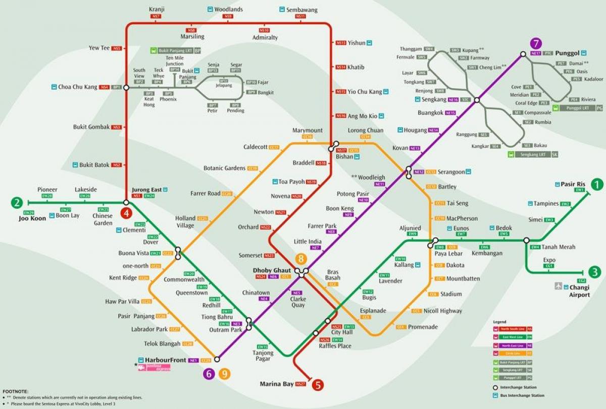 mrt system mapu Singapur