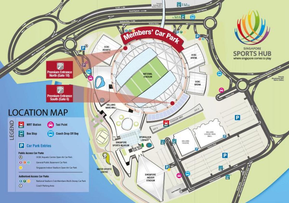 stadion mrt mapa Singapuru