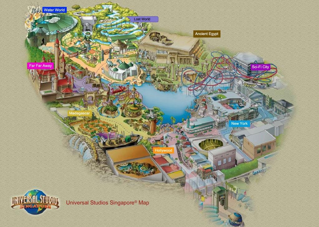 resorts world sentosa mapě