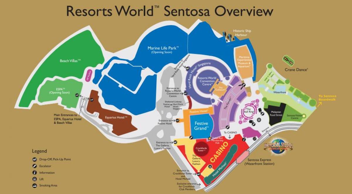 Resorts World Sentosa mapě