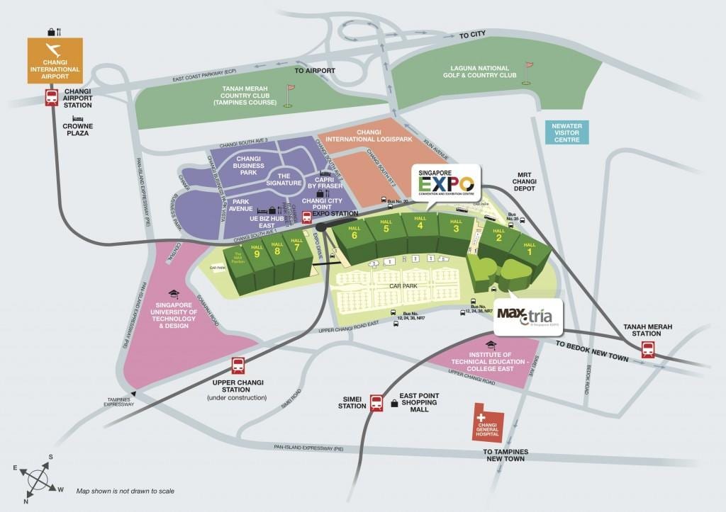 mapa Singapore expo