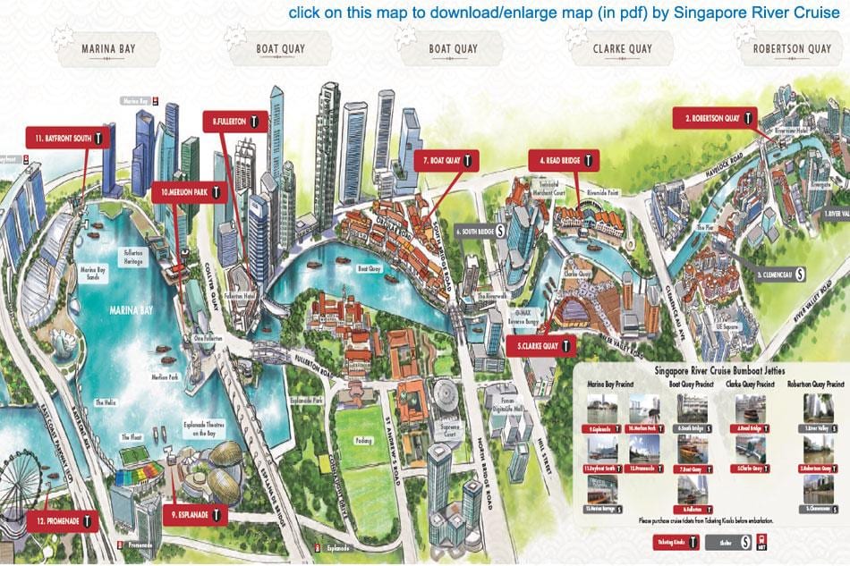 mapa Singapore River Cruise