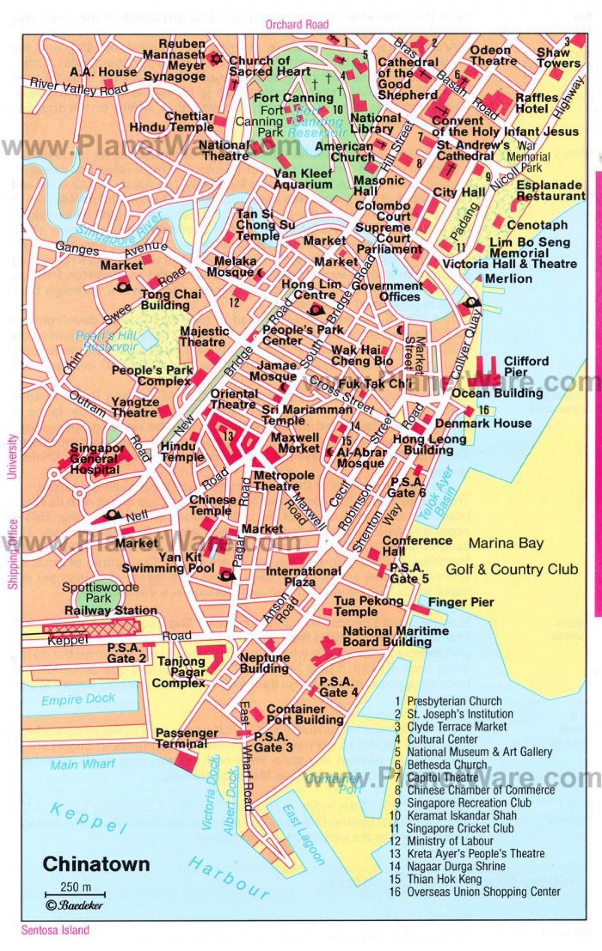 chinatown Singapore mapě