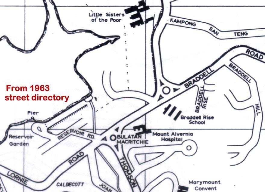 mapa toa payoh Singapuru