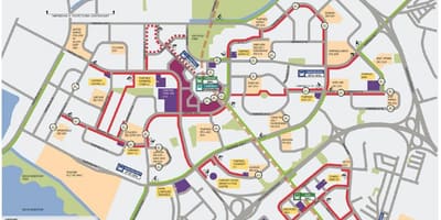 Mapa cyklistické Singapuru