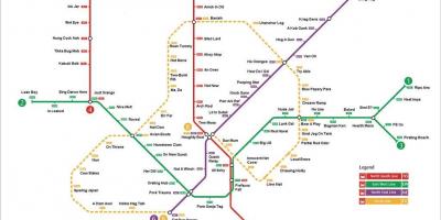 Singapur mrt line mapy