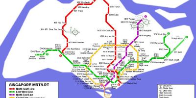 Mrt station v Singapur mapa