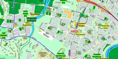 Mapa Sengkang Singapuru