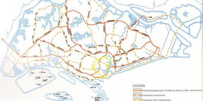 Singapur dálnici mapě