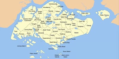 Mapa Singapuru země