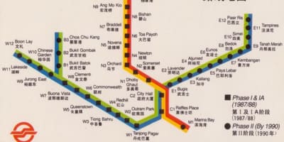 Mapa Singapuru dálnice