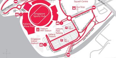Mapa Singapur sports hub