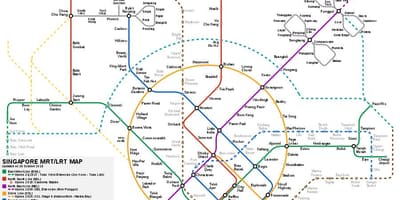 Singapur smrt mapě