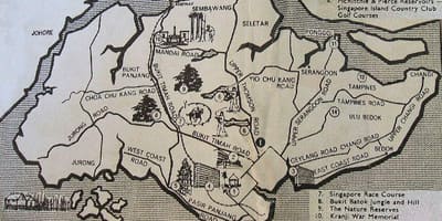 Stará mapa Singapuru